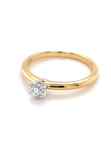 Ring solitaire geel goud