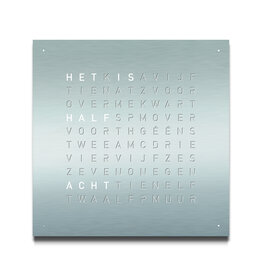 QLOCKTWO Frontpaneel Wandklok Stainless Steel (NL)