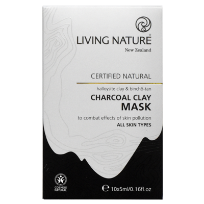 Living Nature Charcoal Clay Mask 10x5ml