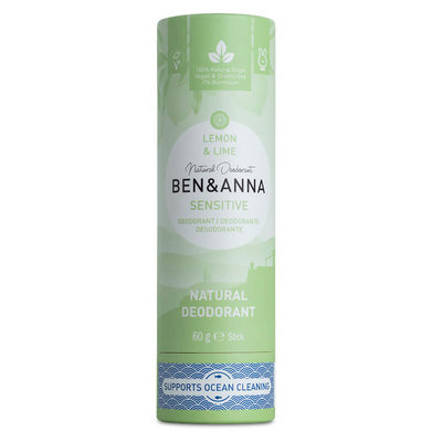 BEN&ANNA Sensitive Deodorant Stick Papertube Lemon & Lime 60g