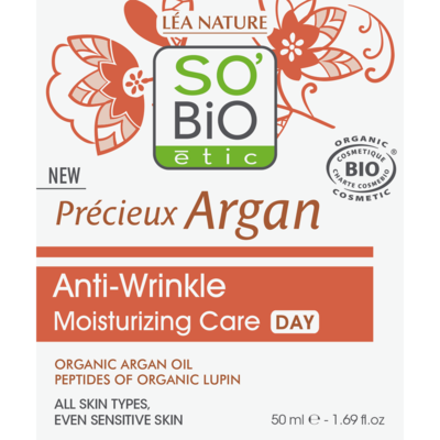 SO'BiO étic Précieux Argan Anti-Wrinkle Moisturizing Day Care 50ml