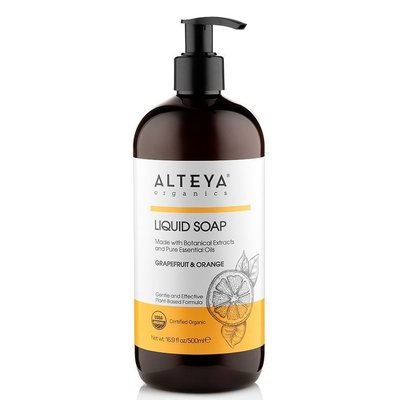 Alteya Organics Liquid Soap Grapefruit & Orange 250ml of 500ml