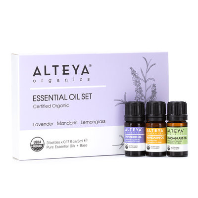 Alteya Organics Essential Oil Set Pure Indulgence 3x5ml