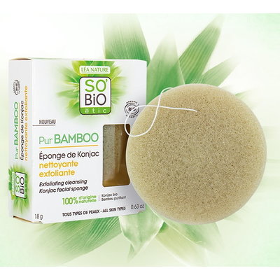 SO'BiO étic Exfoliating Cleansing Konjac Facial Sponge 18g