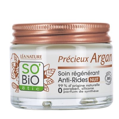 SO'BiO étic Précieux Argan Anti-Wrinkle Regenerative Night Care 50ml