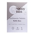 Happy Tabs Toothpaste Tablets Refill Box Mint Charcoal Fluoride Free 120st.