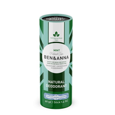 BEN&ANNA Deodorant Stick Papertube Mint 40g