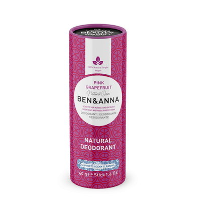 BEN&ANNA Deodorant Stick Papertube Pink Grapefruit 40g