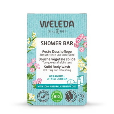 Weleda Shower Bar Geranium + Litsea Cubeba 75g