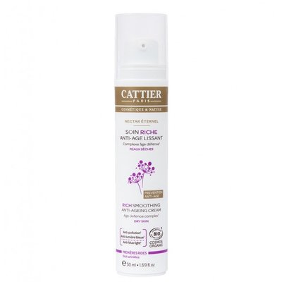 Cattier Rijke Gladmakende  Anti-Aging Crème Nectar Éternel 50ml