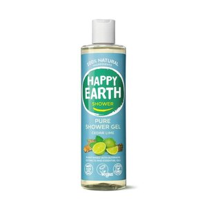 Happy Earth Pure Shower Gel Cedar Lime 300ml