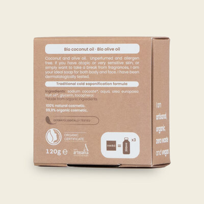 Essabó Organic Soap Bar Perfume-free - 120gr of Sample 10gr
