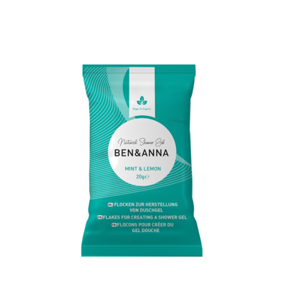 BEN&ANNA Douchegel Vlokken - Mint & Lemon 2x20gr