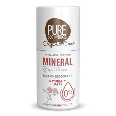 Pure Beginnings Roll on deodorant - Mineral Rose Geranium - 75ml