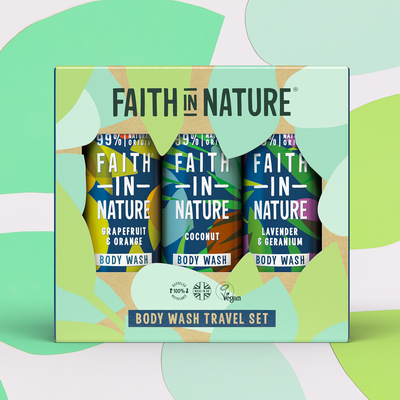 Faith in Nature Douchegel Travel Set - 3x 100ml