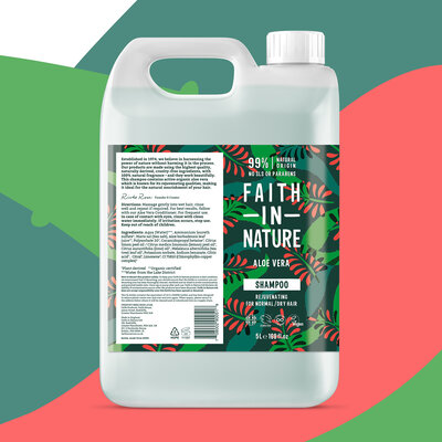 Faith in Nature Shampoo Aloe Vera – Refill - 5 Liter