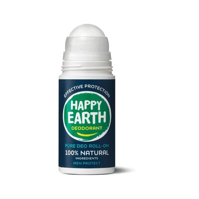 Happy Earth Pure deodorant roll-on men protect - 75ml