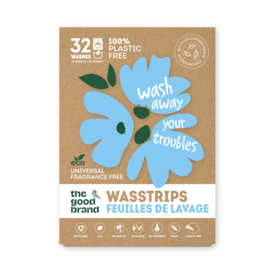 The Good Brand Wasstrips Scent free 32 of 64 wasbeurten (geur vrij)