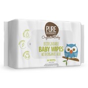 Pure Beginnings Biodegradable Baby Wipes with organic aloe - 64 doekjes