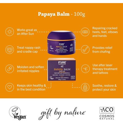 P'URE Papayacare Papaya Balm Multi-Use 100g