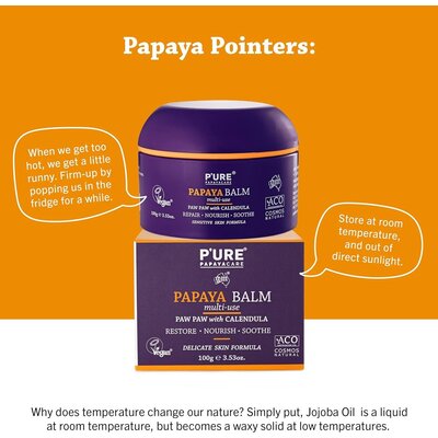 P'URE Papayacare Papaya Balm Multi-Use 100g