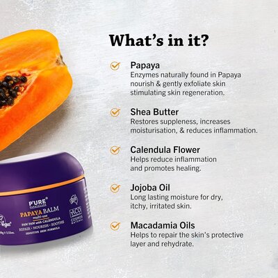 P'URE Papayacare Papaya Balm Multi-Use 100g