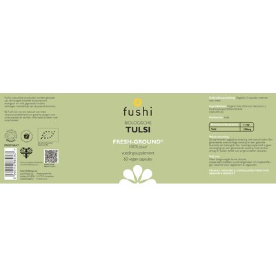 Fushi Wellbeing Organic Tulsi (Holy Basil) - 60 capsules