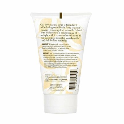 Burt's Bees Peach & Willowbark Deep Pore Scrub - 110gr