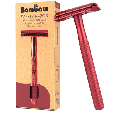 Bambaw Metalen Scheermes Rood