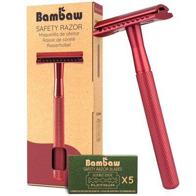 Bambaw Metalen Scheermes Rood