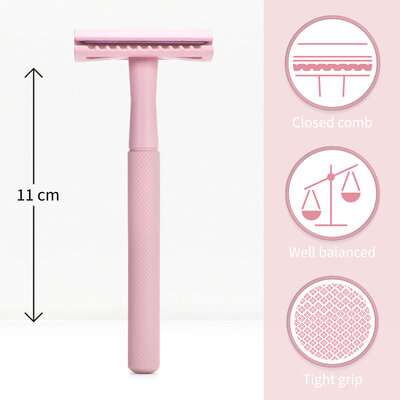 Bambaw Metalen Scheermes Roze