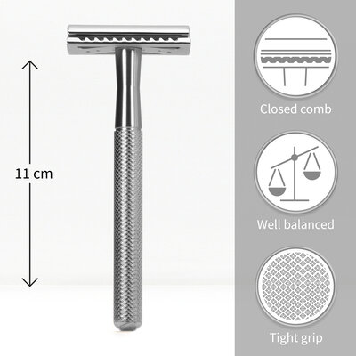 Bambaw Metalen Scheermes Zilver