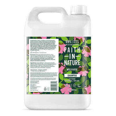 Faith in Nature Shampoo Wild Rose - Refill - 5 Liter