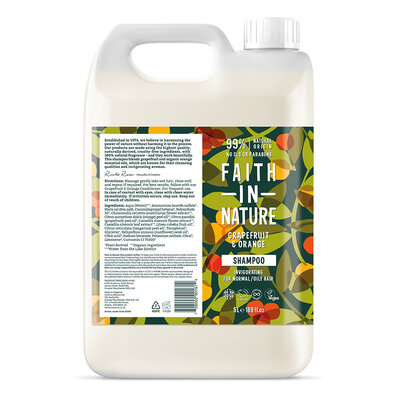 Faith in Nature Shampoo Grapefruit & Orange - Refill - 5 Liter