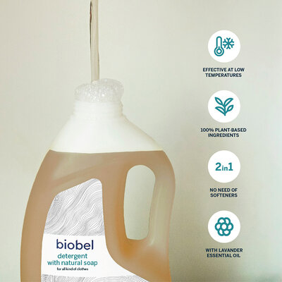 Biobel Vloeibaar wasmiddel 1,5 L