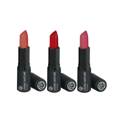 Living Nature Natuurlijke Lipsticks Geschenkset - 3 Lipsticks