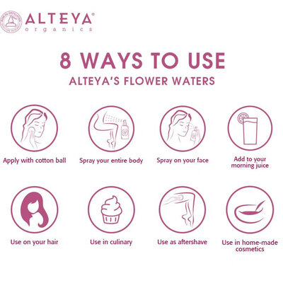Alteya Organics  Hydraterend Bloemenwater Collectie, set van 6 flesjes