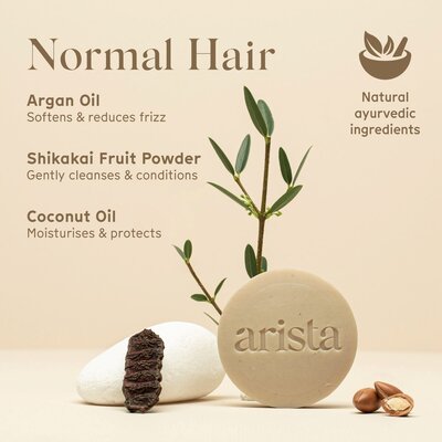 Arista Ayurveda  Shampoo Bar - Normaal Haar - 80gr