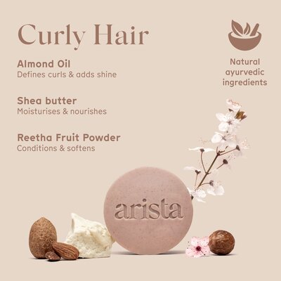 Arista Ayurveda  Shampoo Bar - Krullend Haar - 80gr