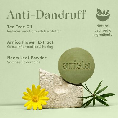 Arista Ayurveda  Shampoo Bar - Anti-Roos - 80gr