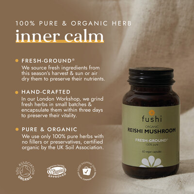 Fushi Wellbeing Organic Reishi Mushroom - 60 capsules