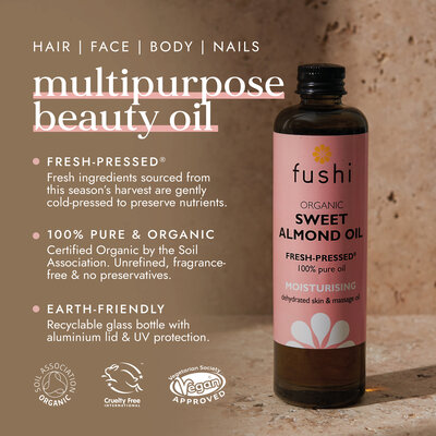Fushi Wellbeing Sweet Golden Almond Oil - Organic - 100ml