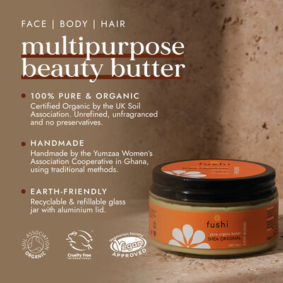 Fushi Wellbeing Biologische Virgin Ongeraffineerde Sheaboter 200g