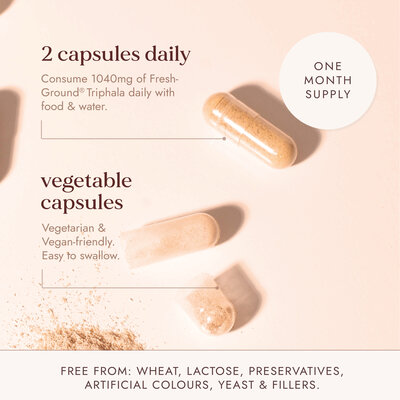 Fushi Wellbeing Biologische Triphala, 60 veganistische capsules, Voedingssupplement.