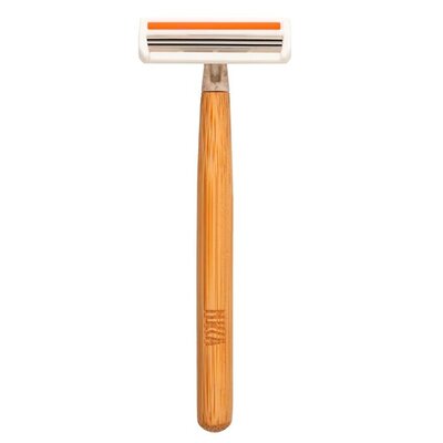 Nukka Bamboe scheermes oranje 3 mesjes - 4 Stuks