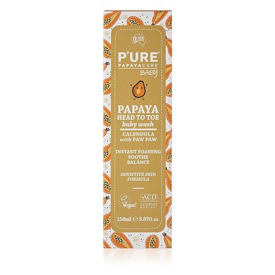 P'URE Papayacare Papaya Baby Head To Toe Wash 150ml
