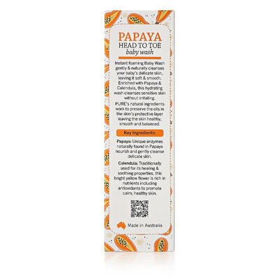 P'URE Papayacare Papaya Baby Head To Toe Wash 150ml