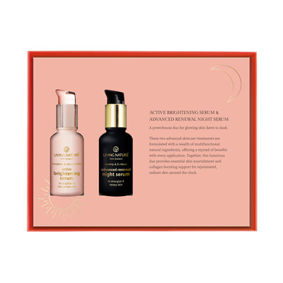 Living Nature Duo Dawn to Dusk: Active Brightening Serum & Advanced Night Serum