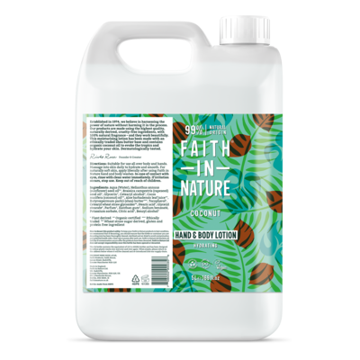 Faith in Nature Hand & Bodylotion - Coconut 5L - Refill