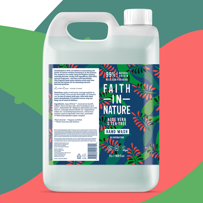 Faith in Nature Hand Wash Aloë Vera & Tea - 5L - Refill